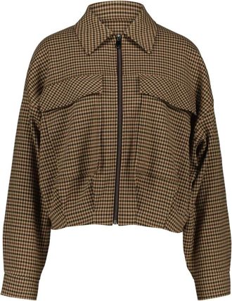 More & More Blouson Higgins met ruitpatroon - Dames - Zomerjassen - Bruin - S - Jassen