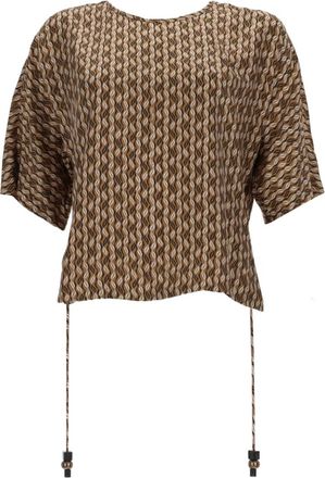Max Mara Brown Boat Neck Top