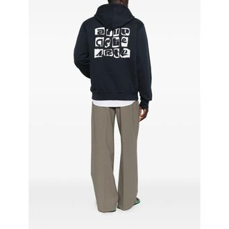 Arte Cotton-Jersey Hooded Hoodie - Blue