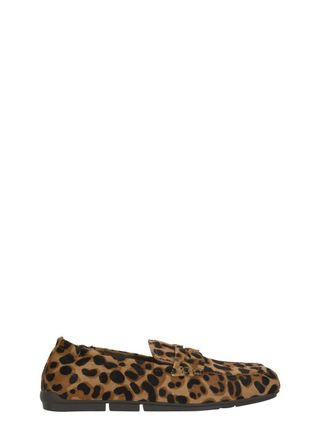 Ash Brown Barkley Leopard Calf Hair Loafers