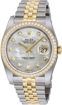 Rolex Datejust 36 Mother of Pearl Dial Stainless Steel and 18K Yellow Gold Jubilee Bracelet Automatic Ladies Watch 116243MDJ