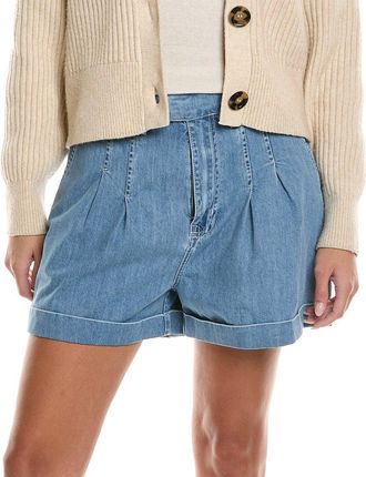 Frame Denim Pleated Wide Cuff Short