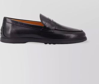 Tod's round toe handcrafted loafers