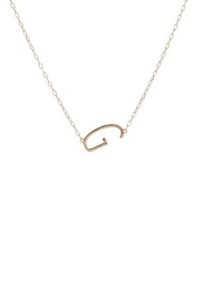 Alex and Ani Gold Elongated Initial Pendant Necklace in Gold - G at Nordstrom