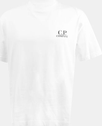 C.P. Company Heren-T-shirt met C.P. Company 30/1 Jersey Logo in Wit