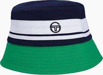Sergio Tacchini Mens Sergio Tacchini Newsford Bucket Hat Maritime Blue/White/Fern Green - Size: ONE size