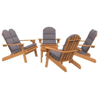 vidaXL Juego De Muebles De Jard&iacute;n Adirondack 5 Piezas Madera Acacia Vidaxl