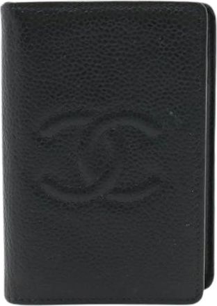 Chanel Pre-owned Coco Card Case - Dames - Vintage Accessoires - Zwart - ONE Size - Leer - Vintage