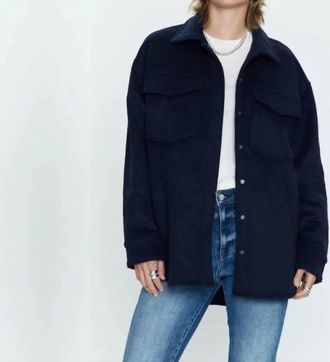 Pistola Denim Mandy Oversized Shirt Jacket In Navy Sky