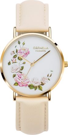 Orphelia Fashion Floral Womens Beige Watch OF711816 Leather - One Size