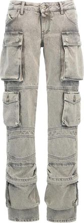 The Attico Essie Denim Jeans - Dames - Regular Fit Jeans - Grijs - W27 - Denim - Jeans