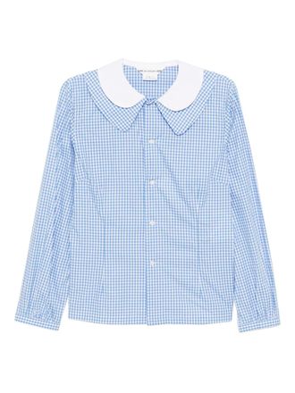 Comme Des Garçons double-collar shirt - women - Cotton - S - Blue