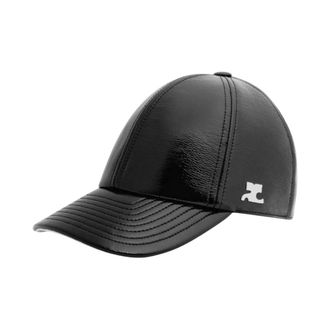 Courr&egrave;ges Hats & Caps, female, Black, S, Vinyl Hat Reissue