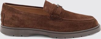 Tod's Mocassini penny loafer in pelle scamosciata con logo T Timeless