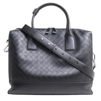 Bottega Veneta Pre-owned Vintage Aktetas - Dames - Vintage Handtas - Zwart - ONE Size - Leer - Vintage