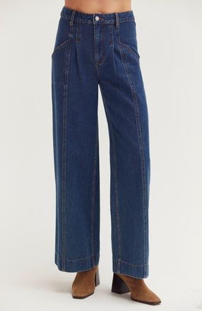 Crescent Flare Denim Pants in Denim Blue at Nordstrom, Size Medium