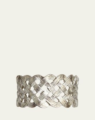 L'OBJET Platinum Braid Napkin Rings Jewels, Set of 4