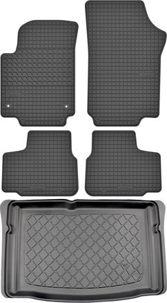 OEM Juego De Alfombrillas De Goma Para Coche Y Alfombrilla Para Maletero Del Seat Mii Hatchback (diciembre De 2011 A 2019)