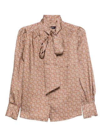 Lauren Ralph Lauren Blusa Klaryce a maniche lunghe - Marrone