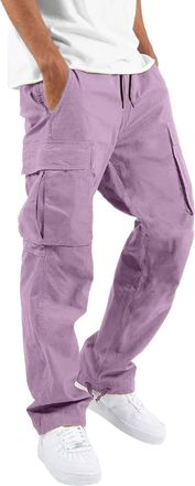 Generic Men Pant with Pockets Relaxed Fit Cargo Pants Mens Wild Cargo Pants Lightweight Baggy Hiking Cargo Pants Mens Tactical Pants Mens Relaxed Straight-Fit