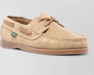 Paraboot lace boat shoes round toe rubber sole