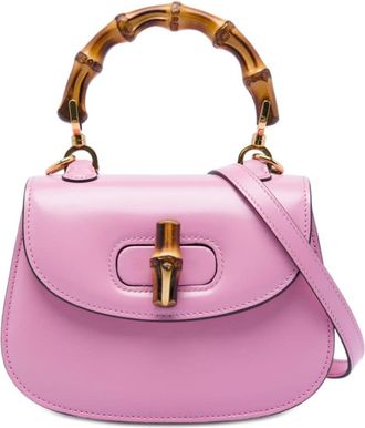 Gucci Pre-owned Gucci Mini Calfskin Web 1947 Bamboo Top Handle Bag Ladies JXKMS4ZVK9SXGZHB