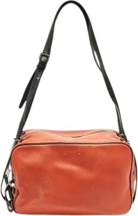 Valentino Pre-owned Cross Body Bags, female, Orange, Size: ONE SIZE Pre-owned Leather Crossbody Bag