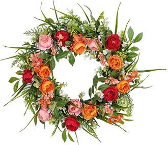 OEM Couronne Fleurs Artificielles - 45 Cm - Pour Porte Int&eacute;rieure Ext&eacute;rieure - Mariage Printemps Saint-valentin - 1 Pi&egrave;ce