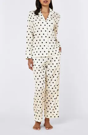 Papinelle Sleepwear Spot Pajamas in Cream/deep Navy Large Spot at Nordstrom, Size X-Large
