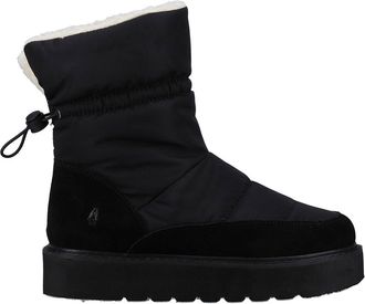 Hush Puppies Puffies Slippers Womens - Black Suede - Size UK 5