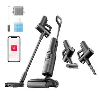 Roborock F25 Ace Combo Aspiradora Lavadora En Seco Y H&uacute;medo, Succi&oacute;n De 25.000 Pa, 120 Aw, Base De Secado Y Carga, Dep&oacute;sito De Agua Limpia 740 Ml, Bater&iacute;a 4000