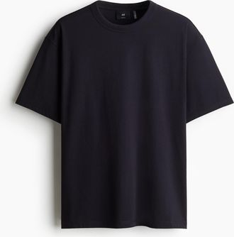 H&M COOLMAX T-Shirt Loose Fit - Marineblau