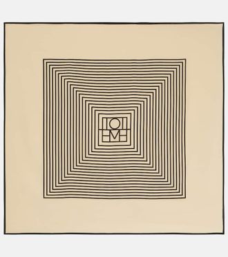 Toteme Monogram silk twill scarf