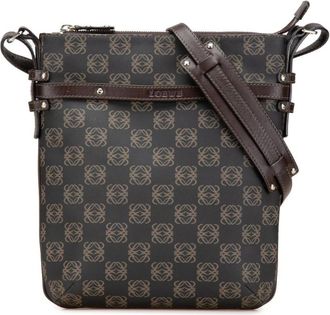 Loewe Pre-owned Cross Body Bags, female, Brown, Size: ONE SIZE Pre-owned Printed Crossbody Bag