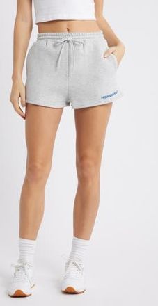 Princess Polly Cotton Blend Drawstring Sweat Shorts in Grey at Nordstrom Rack, Size 12
