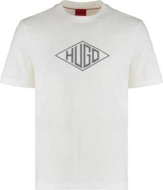 HUGO BOSS Hombre, Camisetas, Blanco, Talla: L