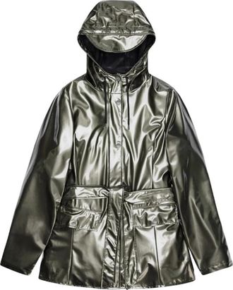 Rains Curve Jacket - Dames - Regenjassen - Grijs - S - Polyester - Jassen