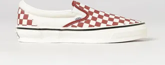 Vans Checkerboard Cotton Canvas Classic Slip-On Sneakers with Round Toe