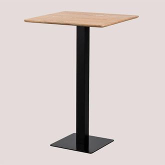 Sklum Sklum - Mesa Alta De Bar Cuadrada En Chapa De Fresno Espresso