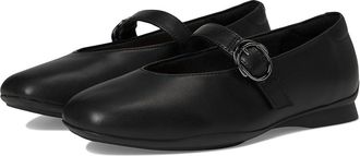 Clarks Jazmynn Iris Womens Dress Flat Shoes Black Leather : 6.5 B - Medium, Synthetic