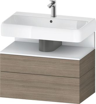 Duravit Duravit - Qatego Mueble Bajo Lavabo, 1 Extra&iacute;ble Y 1 Caj&oacute;n