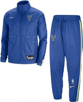 Nike Training Sets, male, Blue, Size: XL Milwaukee Bucks Edition Tracksuit