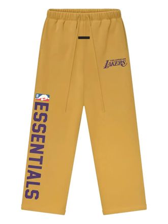 Fear of God drawstring graphic print trousers - men - Cotton/Polyester - S - Yellow