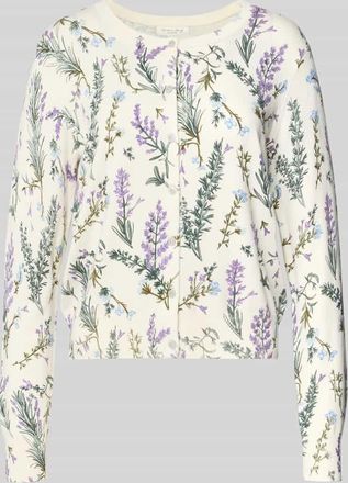 Christian Berg Strickcardigan aus Viskose-Mix in Offwhite, Gr&ouml;&szlig;e XXL