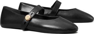 Tory Burch Romy Mary Jane Flat in Perfect Black at Nordstrom, Size 10.5