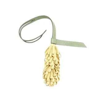 Celine Pre-owned Sleutelhanger - Dames - Pre-owned - Geel - Maat: ONE Size Leer