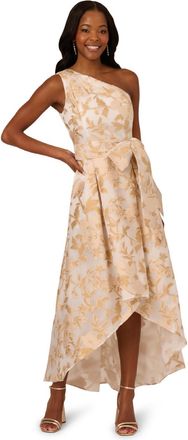 Adrianna Papell Womens One Shoulder High Low Gown - Multicolour - Size 8 UK