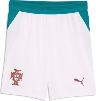 Puma Trainingsshorts PUMA FPF SHORTS REPLICA JR, Damen, Gr. 128, N-Gr, puma wei&szlig;, gr&uuml;n lagoon, Web, Obermaterial: 100% Polyester, unifarben, regular fit kn