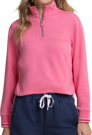 Southern Tide Laurie Knit Popover Top In Island Pink