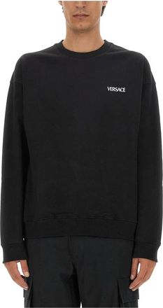 Versace Hills Sweatshirt - Heren - Sweatshirts - Zwart - S - Katoen - Hoodies & sweatvesten